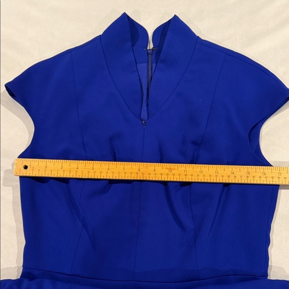 Nora Gardner Evelyn Royal Blue Lined Midi Dress Women’s Sz 8 - Picture 12 of 13